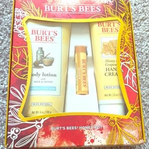 Burt bees Honey Pot Gift set NEW full size